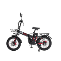 Электровелосипед Minako F10 Dual (полный привод), красный 20ah