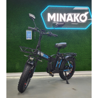 Электровелосипед Minako F10 Dual (полный привод), синий 20ah
