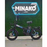 Электровелосипед Minako F10 Dual (полный привод), синий 20ah