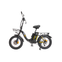 Электровелосипед Minako F11 Dual (полный привод), желтый 20ah