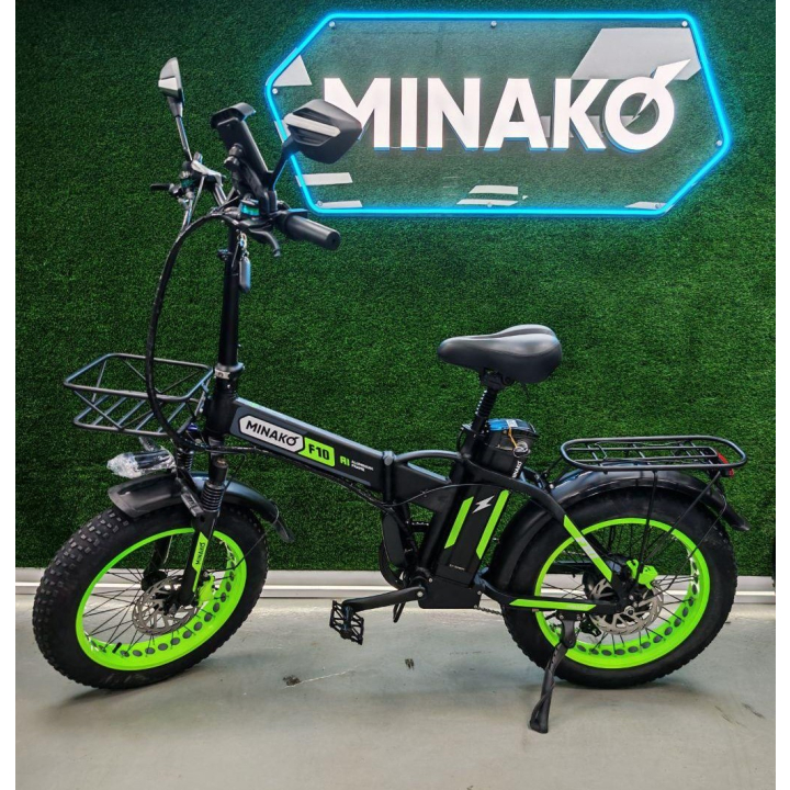 Электровелосипед Minako F10 Pro 15ah салатовый (Уценка)