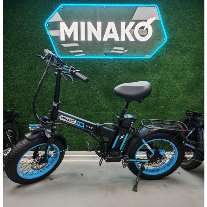 Электровелосипед Minako F10 Pro 15ah синий (Уценка)