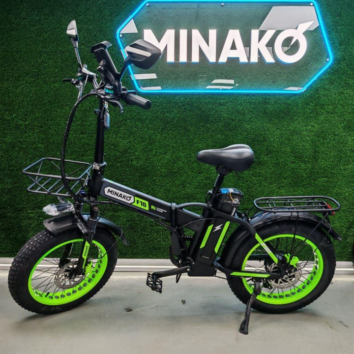 Электровелосипед Minako F10 Pro 15ah салатовый (Уценка)